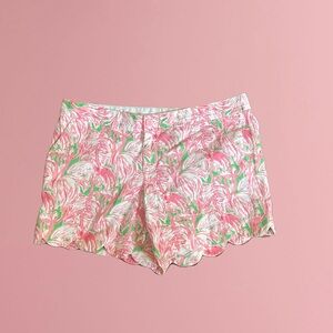 Lilly Pulitzer buttercup Pink and Green Floral Shorts
